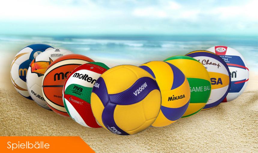 Spielbälle, Volleybälle, Fußbälle, Beach-Volleybälle